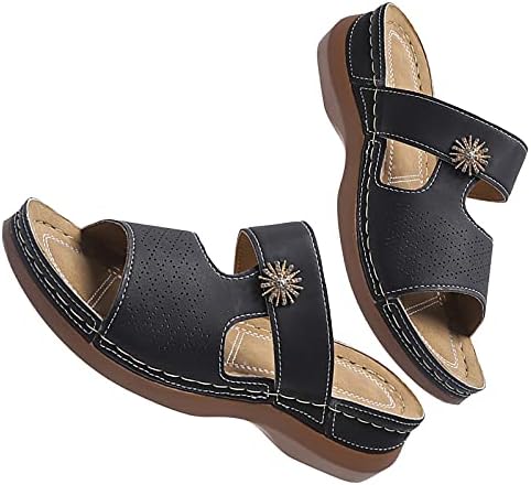 נעליים אורטופדיות לנשים סנדלים, מחליקים בוהן פתוחה על כפכפים לנשים לנשים נעלי נשים נוחות נוחות