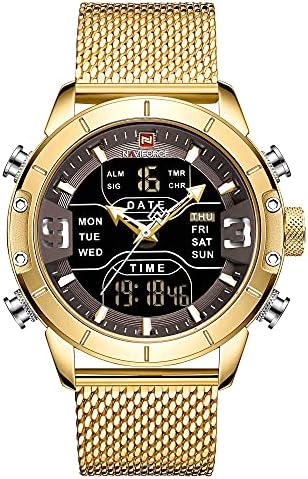 דיגיטלי שעון גברים עמיד למים ספורט שעונים נירוסטה צבאי קוורץ שעון שעוני יד