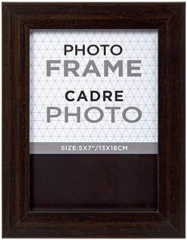 Truu Design מסגרת גלריית תמונות מוצקה מודרנית-זמנית, 5 x 7, חום כהה