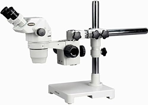 מיקרוסקופ זום סטריאו משקפת מקצועי של אמסקופ זם-3ב, עיניות פי 10, הגדלה פי 6.7-45, 0.67-4.5 זום אובייקטיבי,
