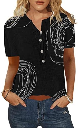 טוניקת חולצה עבור חותלות לנשים, להסתיר בטן טוניקת 2023 קיץ קצר שרוול חולצות ארוך זורם חולצת טי חולצות