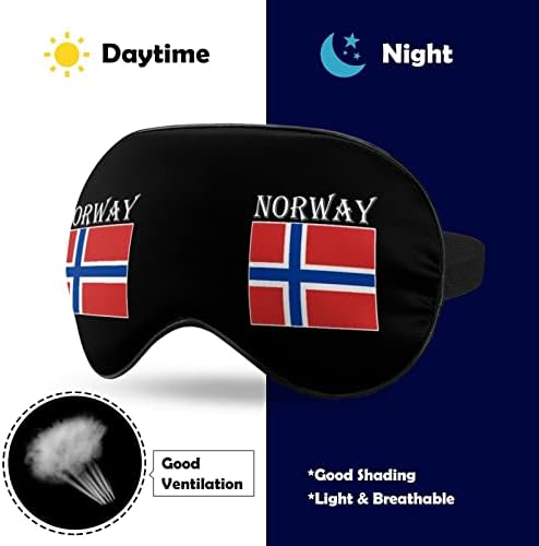 דגל נורבגיה מסכת עיניים רכה הצללה אפקטיבית מסכת שינה נוחות כיסוי עיניים עם רצועה מתכווננת אלסטית