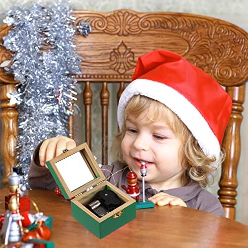 Canight Crank Toy Toy Housebing שולחן מתנה יד שולחן שולחן דפוס קישוטי חתונה מראה ילדים מעץ, קישוטים משפחתיים