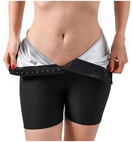 בטן נשים של גוף בעיצוב סאונה משקל אובדן אימון ומעצב יוגה מכנסיים מכנסיים קצרים, כפול אבזם 5 מכנסיים,
