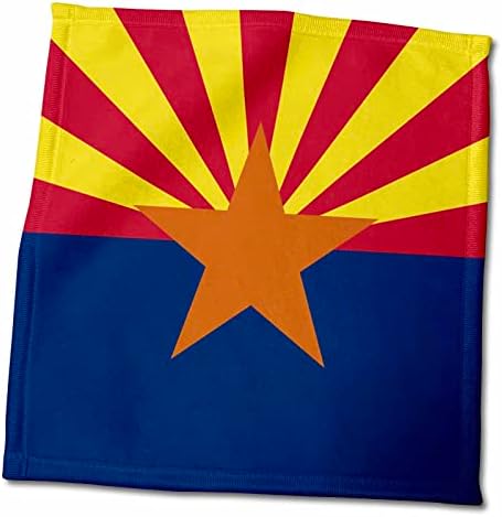 3 דגל מדינת רוז של מגבת אריזונה, 15 איקס 22, לבן