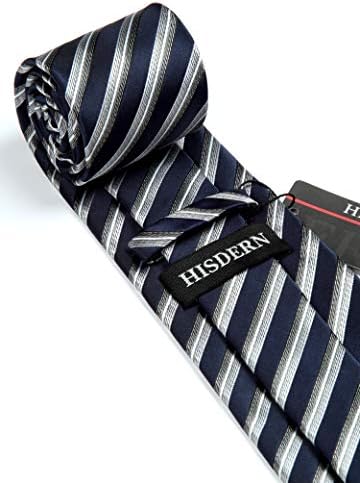 היסדרן פס עניבה לגברים עסקים פורמליות עניבת וכיס כיכר סט קלאסי ארוג משי פסים עניבה לחתונה