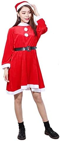 שמלת קיץ מזדמנת לנשים מערכות שרוול ארוך מיני מסיבה לחג המולד משחקי כובעי כובעים עם שמלת חגורה שמש תות