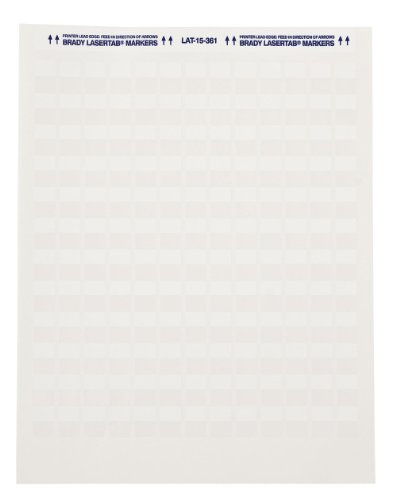 בריידי עצמי למינציה לייזר להדפסה פוליאסטר תוויות-מט גימור, לבן / שקוף תוויות-1 רוחב, 3.167 גובה