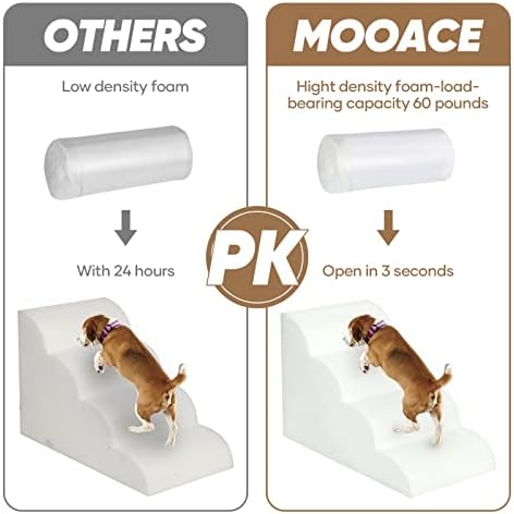 4 צעדים כלב רמפה / מדרגות עבור מיטות וספות,מואס חיות מחמד צעדים עם צפיפות גבוהה להרחיב באופן