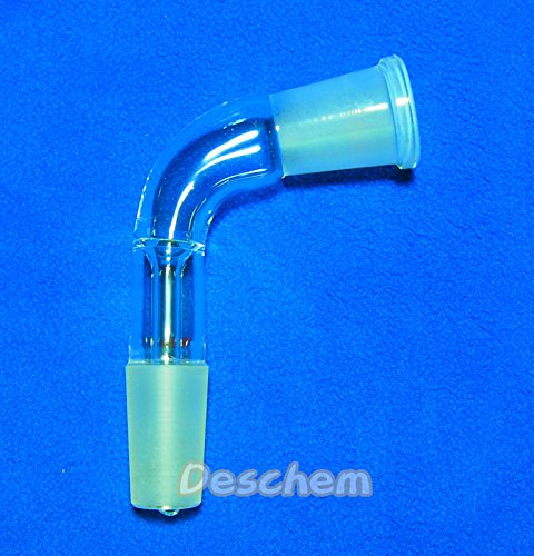 Deschem 24/40, מתאם זכוכית, צינור חיבור עיקול זכוכית, כלי זכוכית במעבדה
