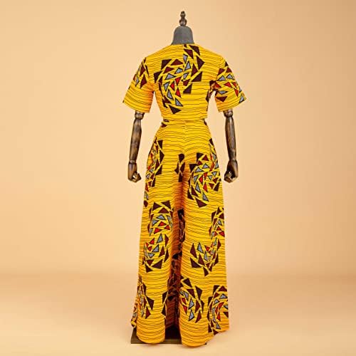 סט אימונית לנשים צמרות הדפס אפריקאיות ומכנסי אנקרה בתוספת גודל דשיקי בגדי בגדי תלבושות בגדי תלבושות שעווה