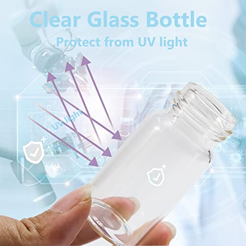 בקבוקוני זכוכית אלוושי 1 דראם, בקבוקון מדגם נוזלי קטן, בקבוקוני זכוכית בורוסיליקט 15 על 45 מ מ 4