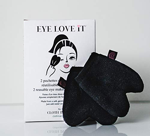 עין אהבה זה על ידי בד בקופסא-לשימוש חוזר לב בצורת עין איפור מסיר רפידות / בקלות מתאים על אצבעות