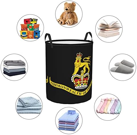 דגל של מושל כללי של איי בהאמה כביסת עגול צעצוע ארגונית מתקפל סל כביסה לחדר שינה אמבטיה סל