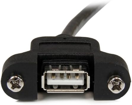 Startech.com 3 רגל הרכבה על כבל USB A ל- F/M-PANEL MONT MONT USB סיומת USB A-FEME