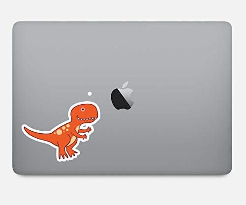 מדבקות טרקס כתום של דינוזאור מדבקות מצחיקות - מדבקות מחשב נייד - מדבקות ויניל 4 - מחשב נייד, טלפון, מדבקת