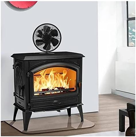 אונגפי חום מופעל תנור מאוורר 6 להבי חום הפצה יעיל אח מאוורר עבור עץ תנור חום מאוורר
