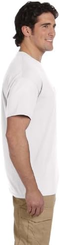 Gildan Dryblend 50 כותנה/50 חולצת טריקו לכיס פולי יבש, לבן, 2xl