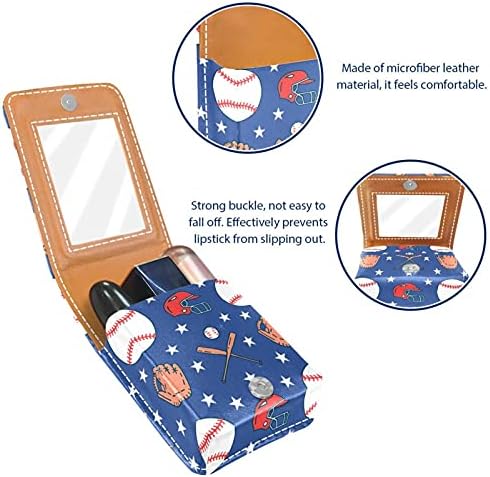 בייסבול מקל כפפת קסדת גלוס מחזיק שפתון מקרה נייד איפור תיק נסיעות שפתון ארגונית מקרה עם מראה מיני