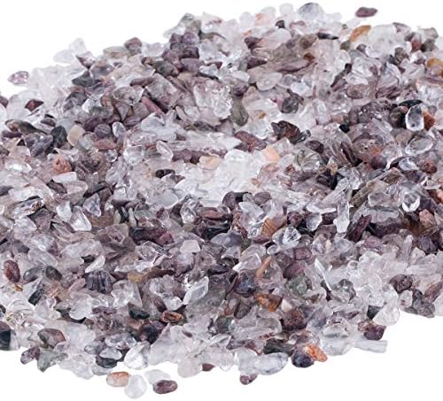 Sunyik Amethyst Chips Chips אבן מרוסקת חתיכות קוורץ קריסטל כתוש אבנים בצורת לא סדירה 1 קילו