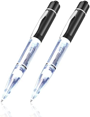 Penyeah Light Up עט, עטים LED שחורים עם אור לכתיבה במקומות כהים, 0.7 ממ, עטים של כדורי דיו שחורים לבית ספר/קמפינג/אירועים