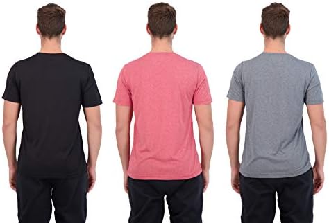 Unipro Mens 3 חולצות טריקו מהירות ביצועים יבשים פעילים מתאימים כושר שרוול קצר