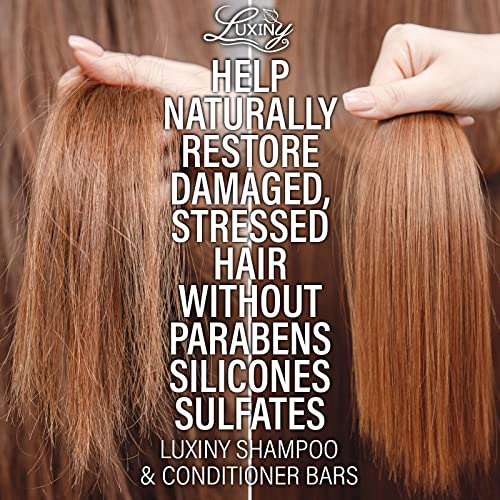 סורגי שמפו טבעיים של Luxiny לשיער, תוצרת ארהב, עד 60 שטיפות של שמפו טבעוני, סולפט בחינם, שימוש בבית ושמפו