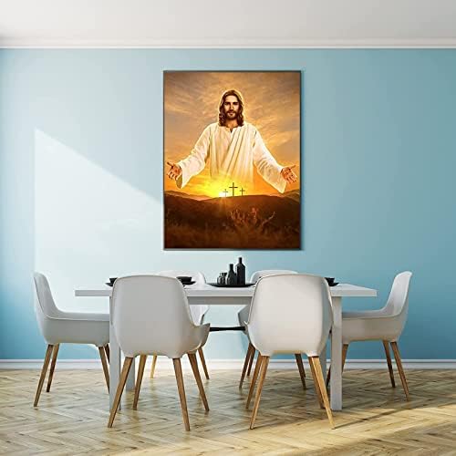 QAZWSX ציור יהלום לפי ערכות מספר אדון ישוע המשיח דת נוצרית DIY עגול מקדחה מלאה ריינסטון ציור רקמה לעיצוב קיר ביתי
