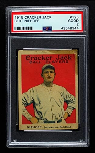 1915 Cracker Jack 125 Bert Niehoff Philadelphia Phillies PSA PSA 2.00 Phillies
