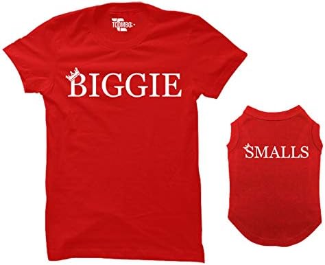 Biggie/Smalls תואם חולצת כלבים וחולצת טריקו לבעלים