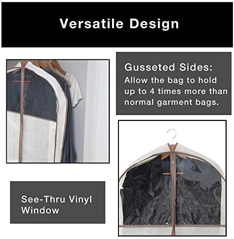עיצוב חכם מתלהב שקית בגדים קולב - - כיסוי לאחסון בגדים - כולל סגירת רוכסן ולולאת נסיעות - חליפות,