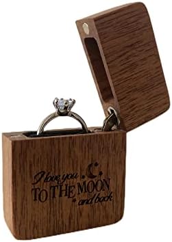 קופסת טבעות עץ בצורת מולצ ' אגאר קלה יותר ליום האהבה, הצעות, קופסת נושא טבעות עץ להתקשרויות, חתונה, קופסת