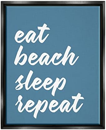 תעשיות סטופל לאכול חוף שינה חזור על ביטוי סקריפט כחול, עיצוב על ידי אותיות ומרופדות