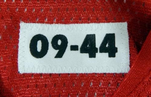 2009 סן פרנסיסקו 49ers 14 משחק הונפק אדום ג'רזי 44 DP30884 - משחק NFL לא חתום בשימוש בגופיות