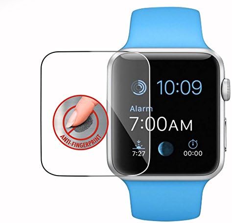 זכוכית מחוסמת Cadorabo תואמת את Apple Watch Series 1 & 2 38 ממ בשקיפות גבוהה - הגנת מסך תלת מימד תואם