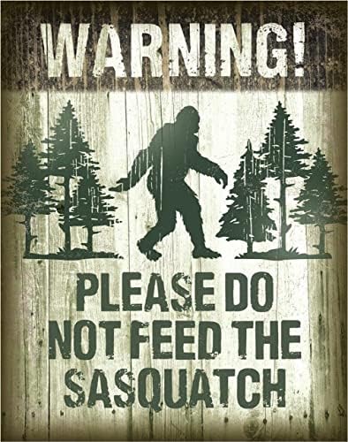 אזהרת מפעלים נואשים! נא לא להאכיל את שלט הפח של שדוב-קיר מתכת וינטג ' נוסטלגי - תוצרת ארצות הברית