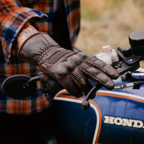 אינדי רכס פרימיום עור אופנוע כפפות מלא כפפה עם טלפון נייד מסך מגע