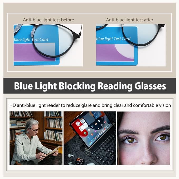 מעבר K.Laver Photochromic Multififocus משקפי קריאה פרוגרסיביים גברים נשים ללא קו אנטי כחול אור מולטיפוקלי