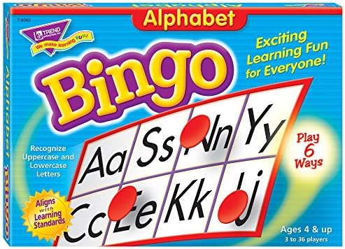 ארגוני מגמה: משחק בינגו אלפבית, דרך מרגשת לכולם ללמוד, לשחק 6 דרכים שונות, מושלם לכיתות ובבית, 2 עד 36 שחקנים,