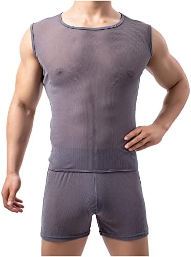 גברים גופיות שרירים אימון אפוד תחתונים ללא שרוולים פרספקטיבה רחב כתף כושר בסיס שכבה חולצות חולצה
