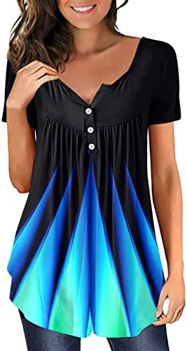 חולצות T גדולות לנשים, 2023 חולצות טייט עם שרוול קציר מזדמן אופנה פרחוני בוהו חמוד טיז חולצות טרנדיות