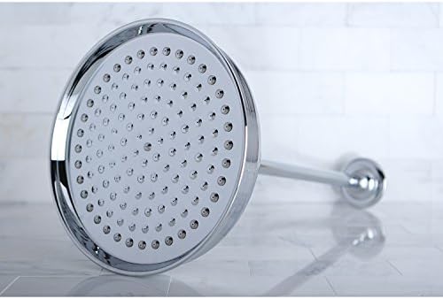 פליז קינגסטון K225K21 מעצב Trimscape ראש מקלחת 10 אינץ 'עם תמיכה בתקרה בגודל 17 אינץ', כרום מלוטש