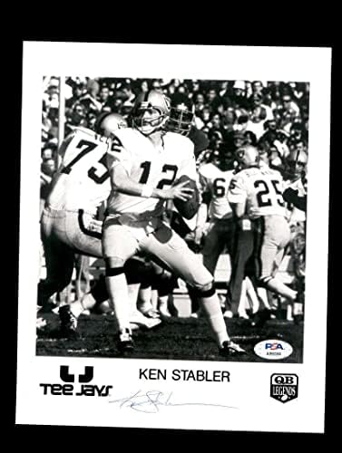 Ken Stabler PSA DNA COA חתום 8x10 חתימה צילום - תמונות NFL עם חתימה