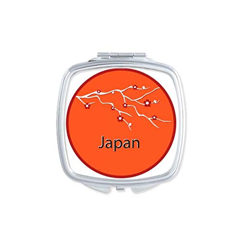 יפן תרבות סאקורה אמנות דפוס מראה נייד קומפקטי כיס איפור דו צדדי זכוכית