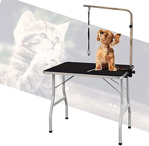גדול במיוחד כלב לחיות מחמד טיפוח שולחן ח-מסגרת נייד מתכוונן גובה מתקפל חיות מחמד טיפוח שולחן לטיפוח קטן ובינוני