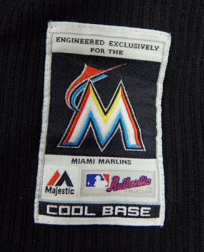 מיאמי מרלינס ג'ימנז 58 משחק השתמש בתרגול חבטות שחור ג'רזי ST 48 2 - משחק גופיות MLB משומשות