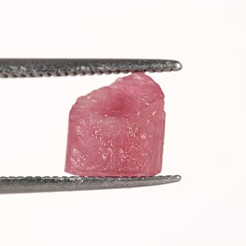 Gemhub EGL מוסמך 3.45 CT. AAA+ ורוד אבן טורמלין גביש ריפוי מחוספס למתנה למישהו, אבן טבעית בגודל קטן