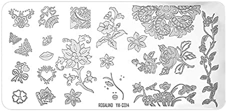 מניקור נייל עלים ביול תבניות אמנות סטנסיל נייל נייל צלחות תמונה פרחים סטמפר צלחות בעלי החיים