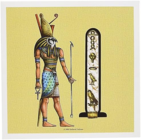 הורוס מצרי אלוהים פגאני אמנות-כרטיס ברכה, 6 איקס 6 סנטימטרים, יחיד