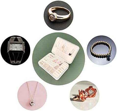 מארגן תכשיטים קופסא קופסאות תכשיטים קטנות לנשים לנשים בנות מיני לבנות עור אחסון תכשיטים מארז תכשיטים עגילי